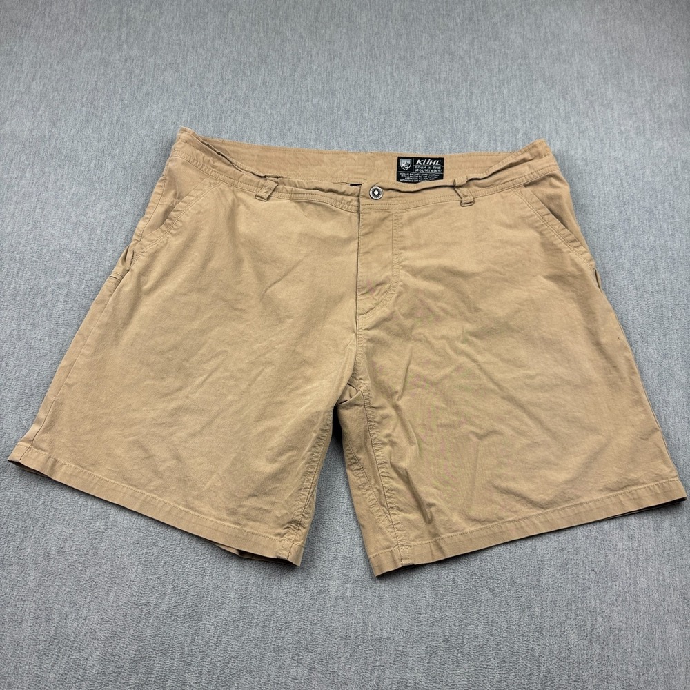 Kuhl Shorts Mens 42 Brown‎ Chino Canvas Hiking Outdoor Gorpcore Stretch Trail